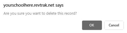 Delete Item Confirmation