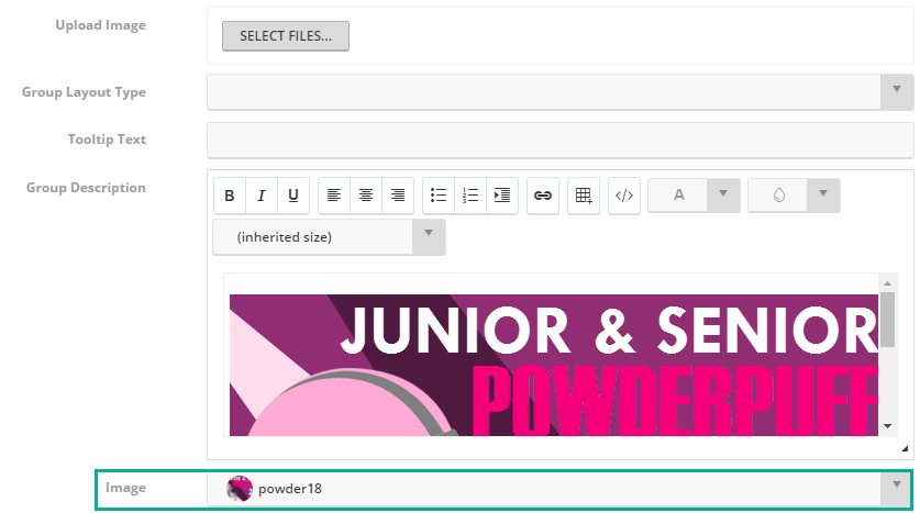 Group Name Background Image Setup